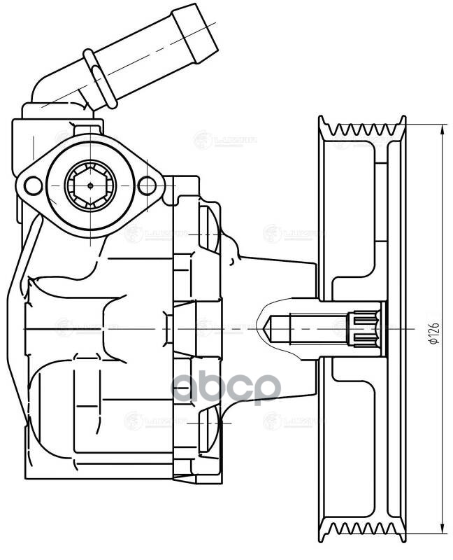 Насос ГУР для а/м Audi Q5 (08-) 2.0T (LPS 1821) LUZAR арт. LPS1821