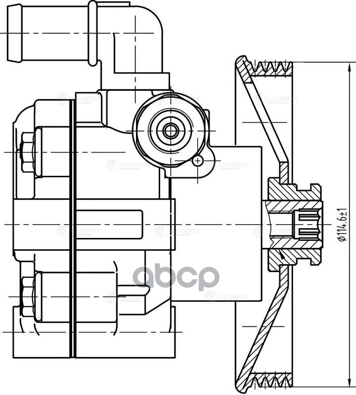 Насос ГУР для а/м Opel Insignia (08-) 1.6/1.8T (LPS 2116) LUZAR арт. lps-2116