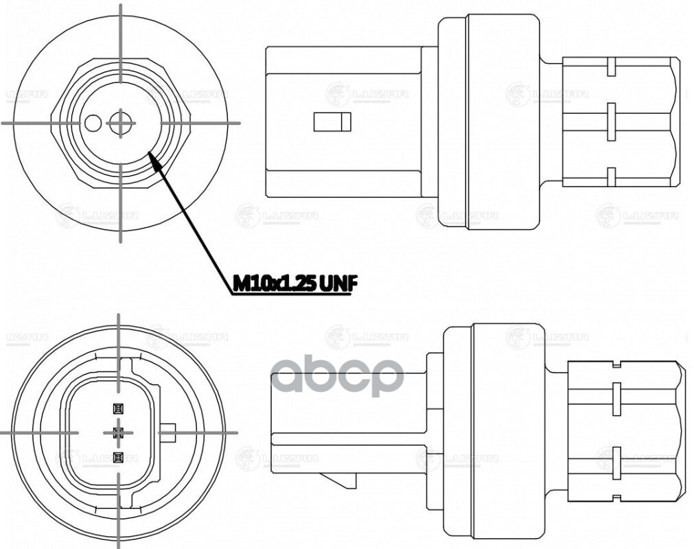 Датчик давления хладагента для Ford Focus III 11 LRPS1002 LUZAR арт. LRPS1002