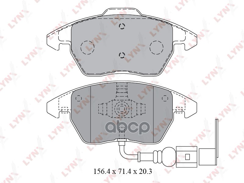 Колодки тормозные передние AUDI A3 03> / TT 06>  SKODA Octavia 04> / Superb 08>  VW Golf V-VI/Jetta LYNXauto арт. bd-1203