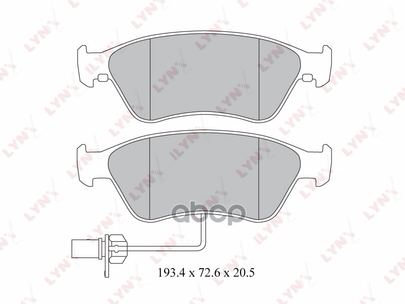 Колодки тормозные передние AUDI A6 2.0D-4.2 04-11 / A8 2.8-6.0 03-10  VW Phaeton 3.0D-4.2 02> LYNXauto арт. bd-1222
