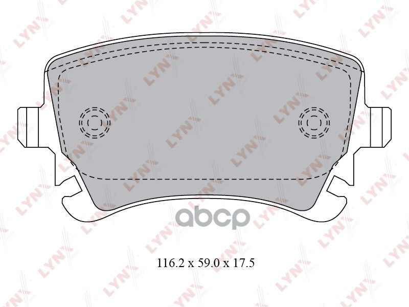 Колодки тормозные задние AUDI A4 2.0-3.0D 03-08 / A6 2.0D-4.2 04-11 / A8 2.8-6.0 03-10  VW Transport LYNXauto арт. bd-1224