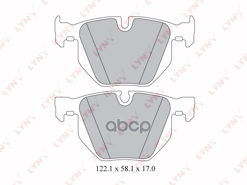 Колодки тормозные задние BMW 5(E60/61) 2.0D-3.0 03-10 / 6(E63 / 4) 3.0 04> LYNXauto арт. bd-1419