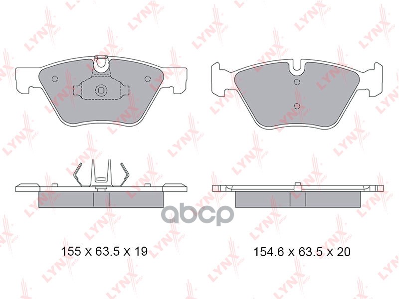 Колодки тормозные передние BMW 5(F10 / 11) 2.0-3.0 09> LYNXauto арт. bd-1434