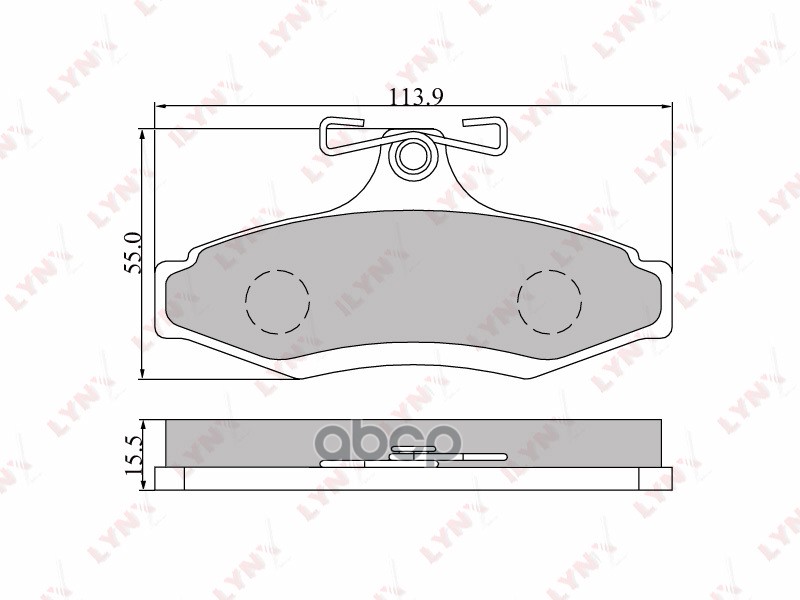 Колодки тормозные задние DAEWOO Leganza >04/Nubira 97> LYNXauto арт. bd-1802