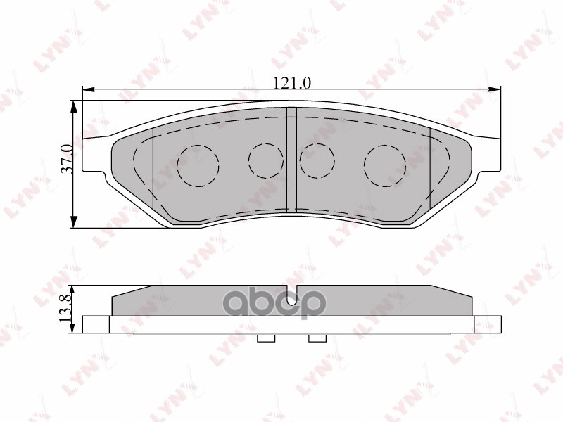 Колодки Тормозные Задние Daewoo Evanda 02>  Chevrolet Epica 05> LYNXauto арт. bd-1804