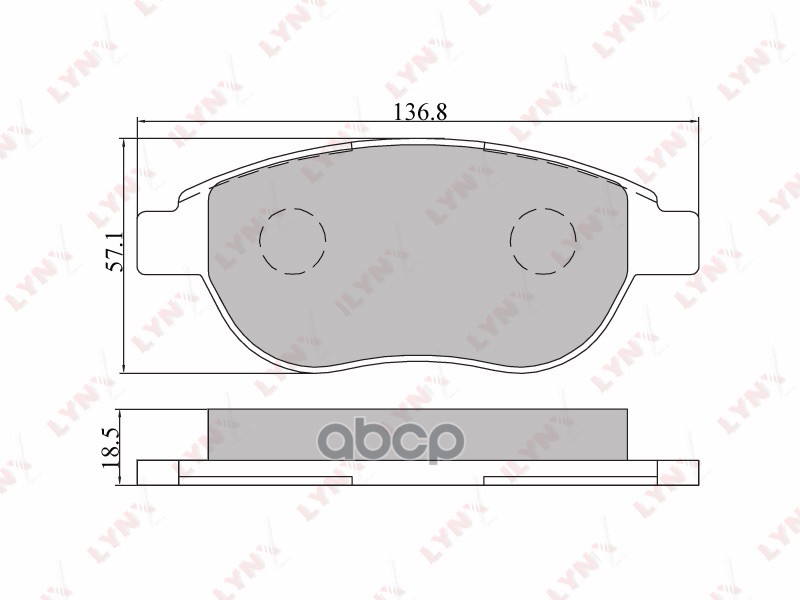 Колодки тормозные передние подходит для CITROEN Berlingo/C3 02/Xsara 99, PEUGEOT 207 06/307 02 BD-2202 LYNXauto арт. BD-2202