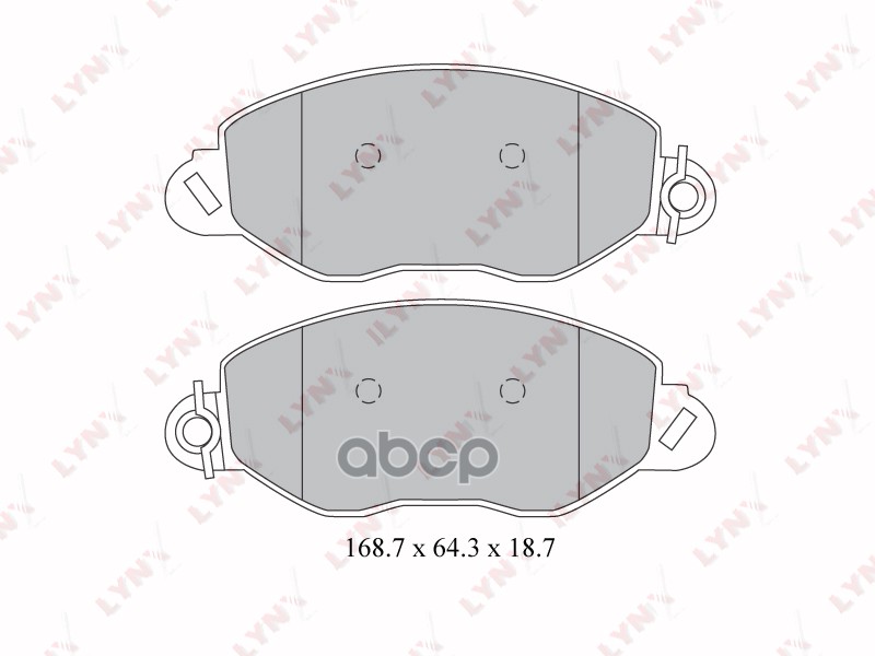 Колодки тормозные передние FORD Transit 2.0D-2.4D 00-06 LYNXauto арт. bd-3032