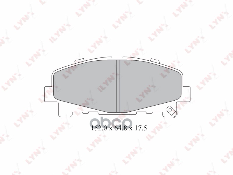 Колодки тормозные передние HONDA Accord VIII 2.0-2.4 08> LYNXauto арт. bd-3424