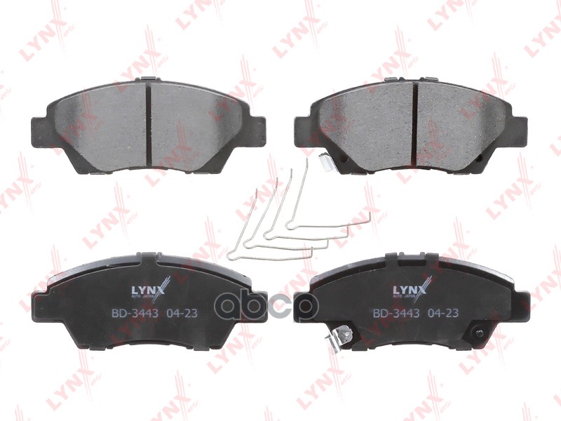 Колодки тормозные передние HONDA CR-Z 1.5 10> / Fit III(GE) 1.2-1.5 08> / Insight(ZE) 1.3 09> / Jazz LYNXauto арт. bd-3443