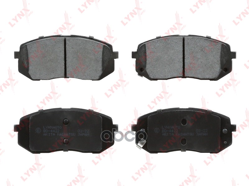 Колодки тормозные передние HYUNDAI Kona 1.6d 18> / Sonata(YF/LF) 2.0-2.4 09> / Tucson(TL) 1.6d-2.0 1 LYNXauto арт. bd-4422