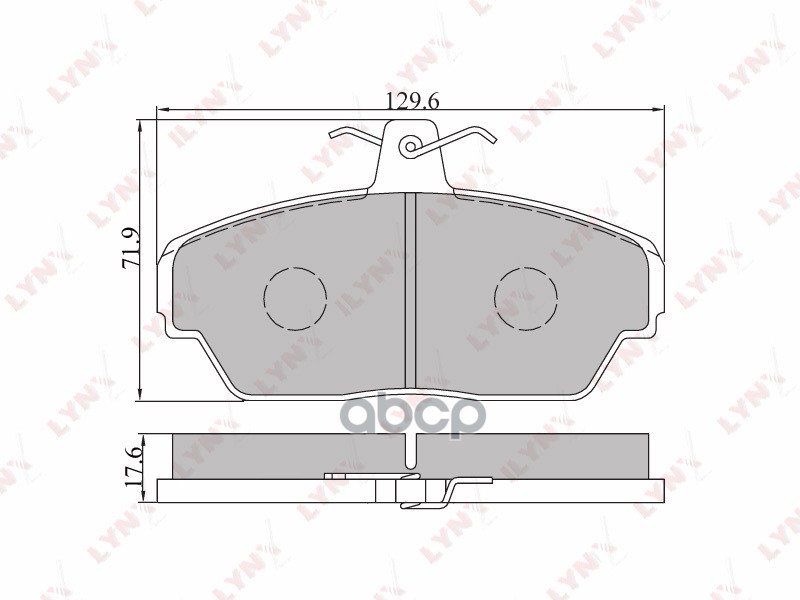 Колодки тормозные передние GAZ 3110-31105 2.3-2.7 94> / Gazelle 2.3-2.9 99-19 LYNXauto арт. bd-4604