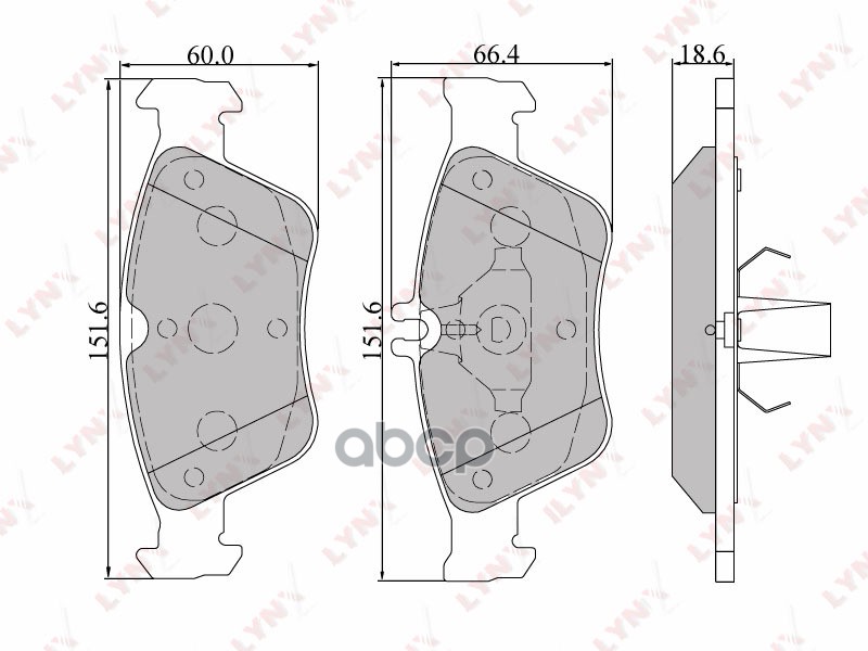 Колодки тормозные передние MERCEDES-BENZ C200K-280(W202/C208) 95-00/E200-300D(W210) 95-00/SLK200-230 LYNXauto арт. bd-5302