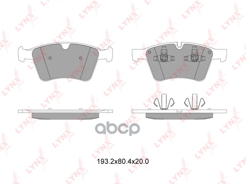 Колодки тормозные передние MERCEDES-BENZ GL320D-500(X164) 06> / ML500(W164) 07> / R500(W251) 07> LYNXauto арт. bd-5331