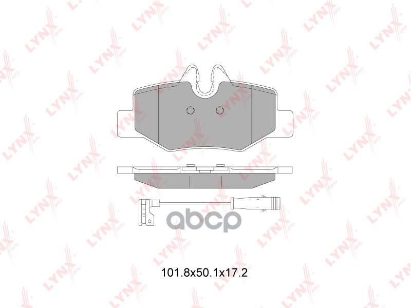 Колодки тормозные задние MERCEDES-BENZ Viano(W639) 2.0D-3.7 03> / Vito(W639) 2.0D-3.7 03> LYNXauto арт. bd-5353
