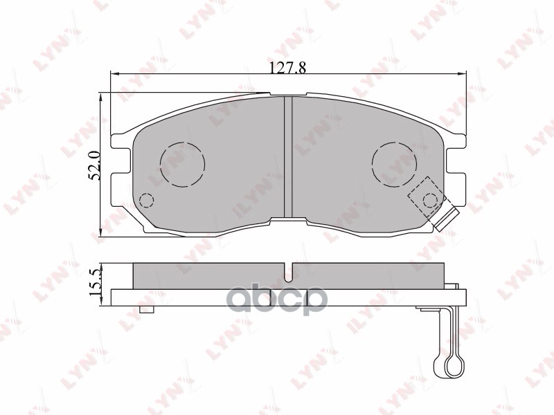 Колодки тормозные передние MITSUBISHI Colt 1.8 90-96/Eclipse >99/Galant >92/Lancer 1.8 >03  HYUNDAI LYNXauto арт. bd-5509