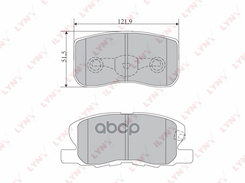Колодки тормозные передние MITSUBISHI Colt VI 1.3-1.5 04-12 LYNXauto арт. bd-5515