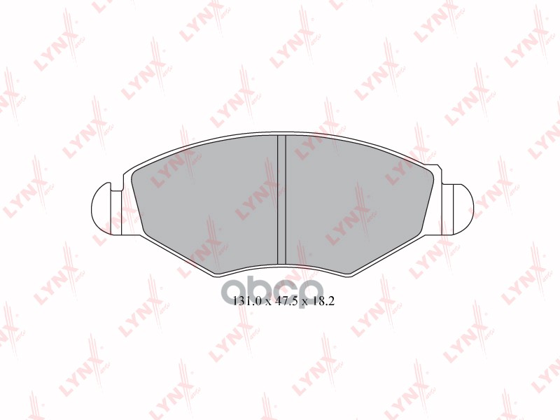 Колодки тормозные передние PEUGEOT 206 1.1-1.9D 98> / 306 1.4-1.6 94-01 LYNXauto арт. bd-6106
