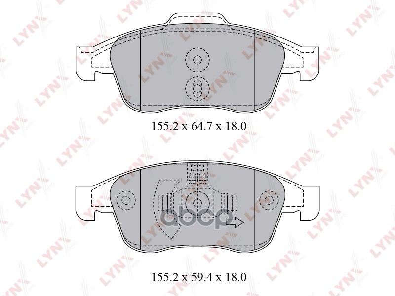 Колодки тормозные передние подходит для RENAULT Duster 2.0 12/Fluence 1.6-2.0 10/ Megane III 1.6-2.0 09 BD-6317 LYNXauto арт....