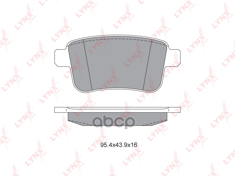 Колодки тормозные задние MERCEDES-BENZ Citan 1.5D 12>  RENAULT Kangoo 1.5D-1.6 08> LYNXauto арт. bd-6319