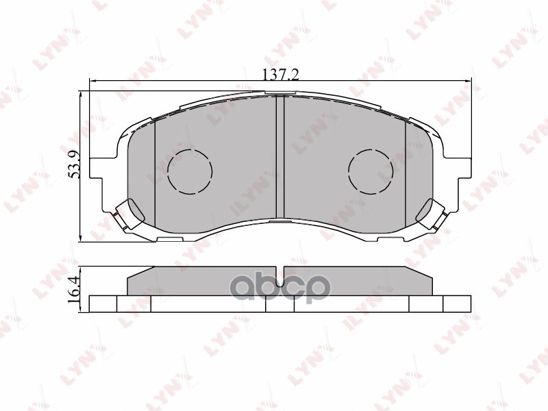 Колодки Тормозные Передние Lynxauto Bd-7102 LYNXauto арт. BD-7102