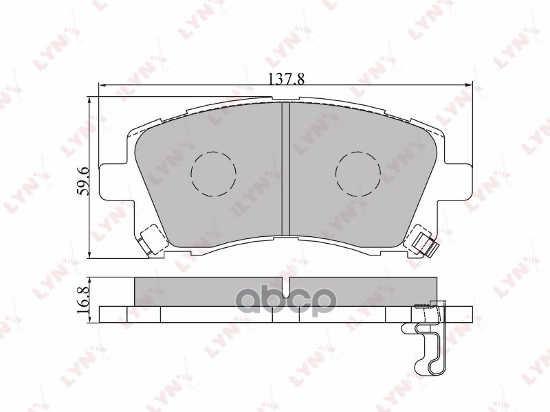 Колодки тормозные передние SUBARU Impreza 2.0 96-00/2.0 00-02/Legacy 2.5 96-98/2.0-2.5 00-03/Foreste LYNXauto арт. bd-7104