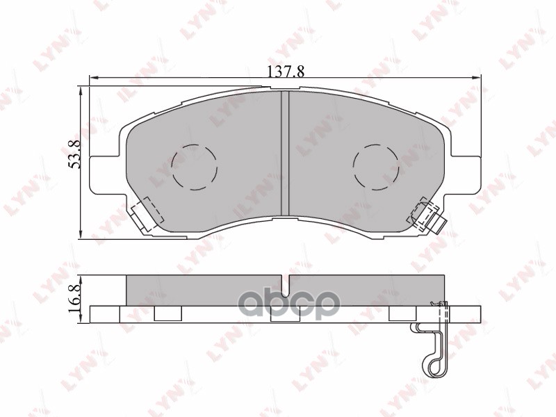 Колодки тормозные передние SUBARU Impreza 2.0-2.0 99-00/1.6 (AKE) 00> / Legacy 2.0-2.2 96-99/2.0-2.5 LYNXauto арт. bd-7105