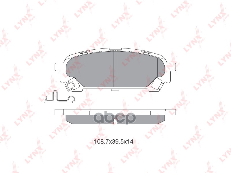 Колодки тормозные задние SUBARU Forester(SG) 2.0-2.5 02> / Impreza(GD) 2.0 00> LYNXauto арт. bd-7113