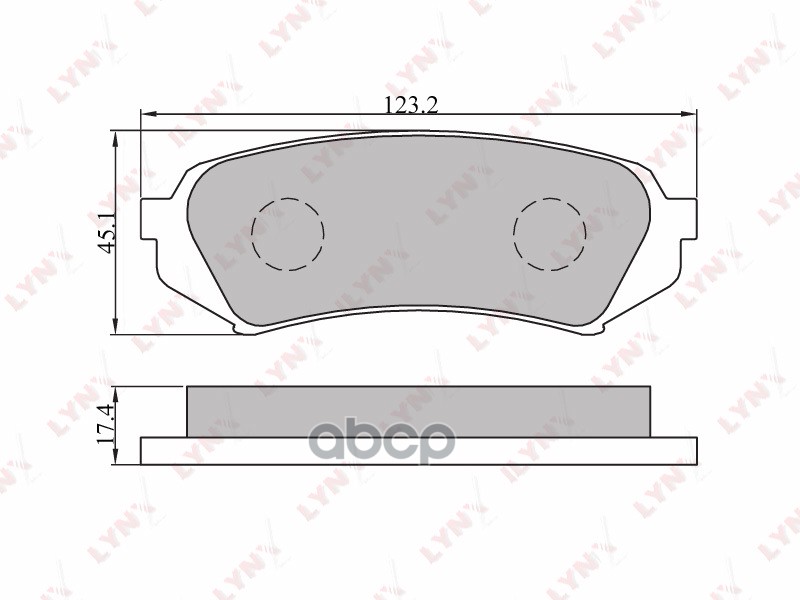 Колодки тормозные задние TOYOTA Land Cruiser 100 4.2-4.7 98> LYNXauto арт. bd-7527