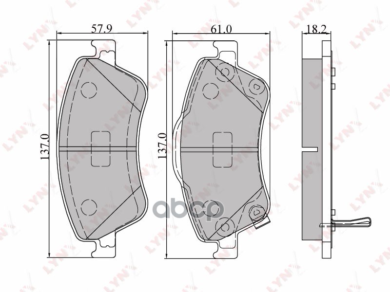 Колодки тормозные передние TOYOTA Auris (BOS) 1.4-1.6 07> / Corolla (BOS) 1.4D 06> LYNXauto арт. bd-7546