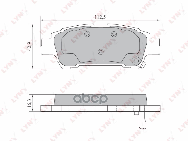 Колодки тормозные дисковые LYNXauto BD-7574 LYNXauto арт. BD-7574