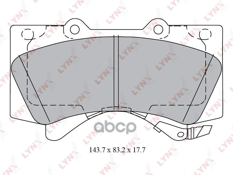 Колодки тормозные передние TOYOTA Land Cruiser (J200) 08> LYNXauto арт. bd-7580