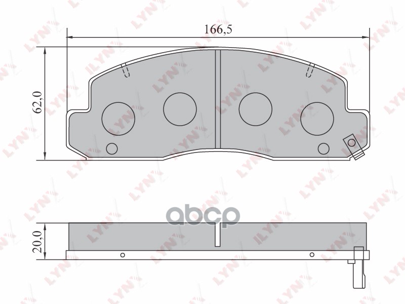 Колодки Тормозные Дисковые | Перед Прав/Лев | LYNXauto арт. BD7587