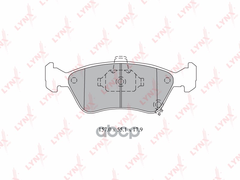 Колодки тормозные передние TOYOTA Avensis(T22) 97-02 LYNXauto арт. bd-7590