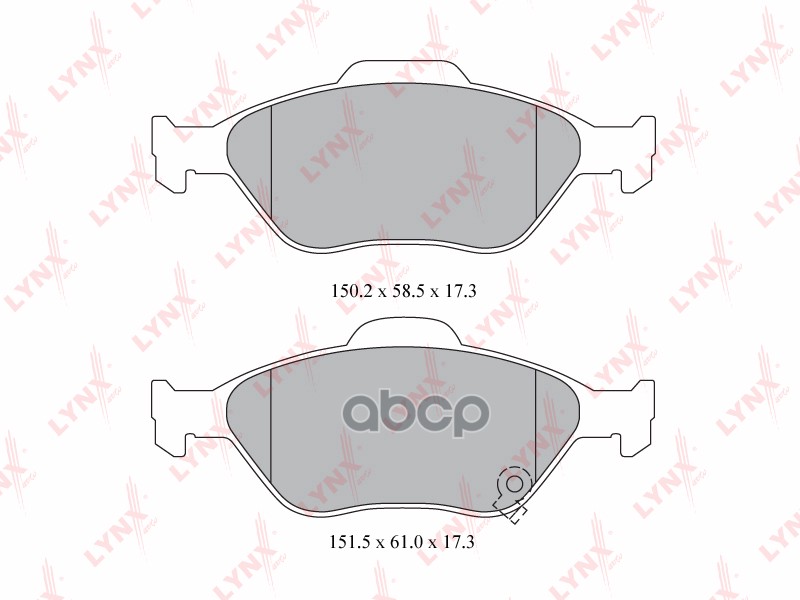 Колодки тормозные передние TOYOTA Yaris(P90/P130) 1.0-1.4D 06> LYNXauto арт. bd-7594
