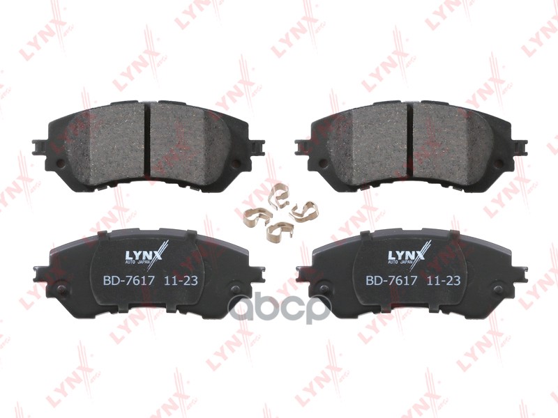 Колодки тормозные передние TOYOTA Yaris/Vios(P15) 1.2-1.5 13> LYNXauto арт. bd-7617