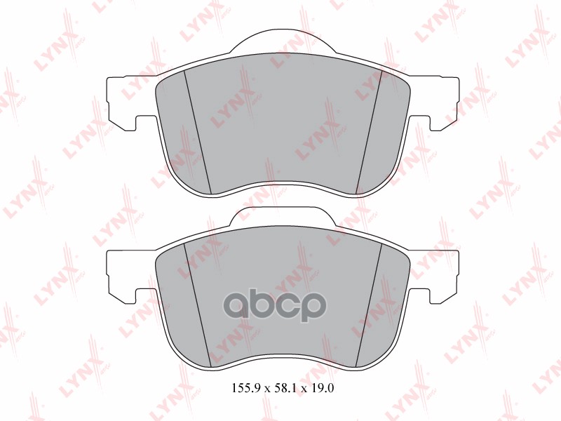 Колодки тормозные передние подходит для VOLVO S60 2.0T-2.5T 00 / S80 2.0-3.0T 98-06 / XC70 2.4D-2.5T 02 BD-7811 LYNXauto арт....