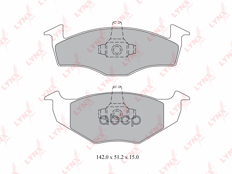 Колодки тормозные передние VW Golf III 1.4-1.9D 91-97 / Polo 1.4-1.9D 94-01 / Vento 1.4-1.9D 91-98 LYNXauto арт. bd-8011