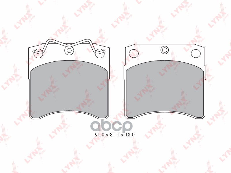 Колодки тормозные передние VW Transporter 4 1.9D-2.8 90-03 LYNXauto арт. bd-8023