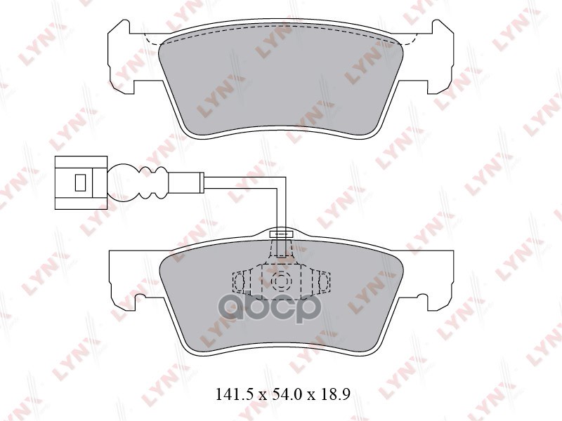 Колодки тормозные задние VW Transporter V 1.9D-3.2 03> / Touareg 2.5D 03-10 LYNXauto арт. bd-8034