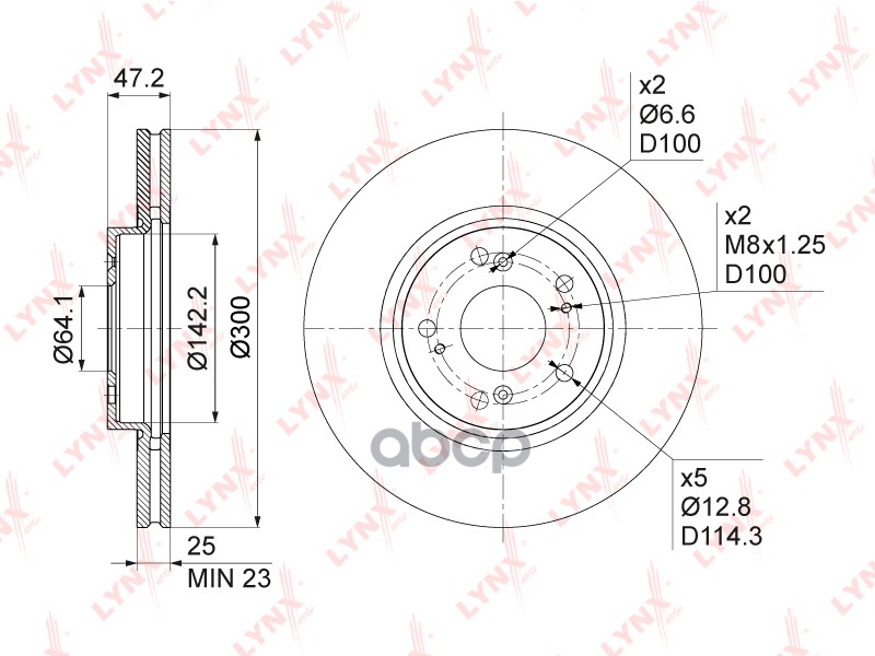 Диск Тормозной | Перед | LYNXauto арт. BN1040