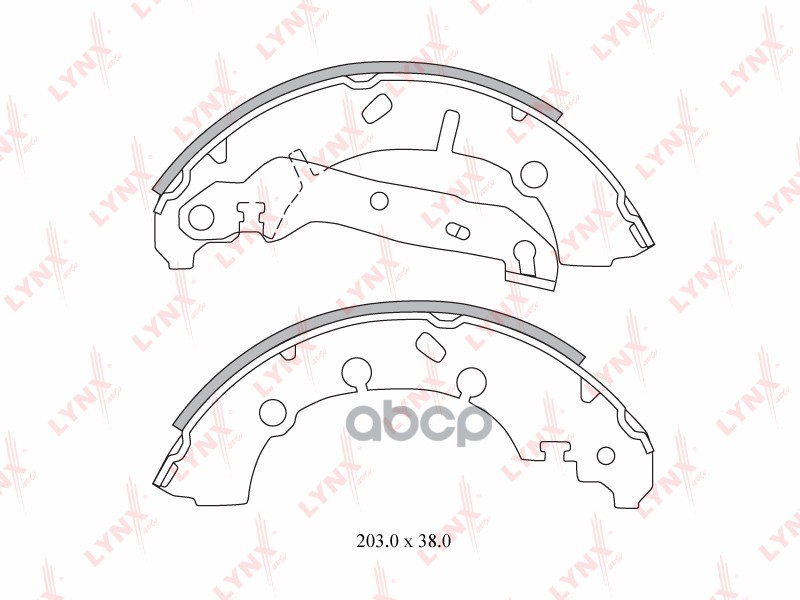 Колодки тормозные задние FORD Fiesta IV-V 1.0-1.8D 95> / Fusion 1.25-1.6D 02>  MAZDA 121 1.25-1.8D 9 LYNXauto арт. bs-3001
