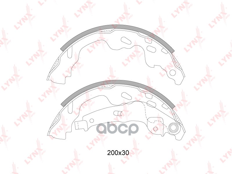 Колодки тормозные задние TOYOTA Aygo 1.0-1.4D 05> / Corolla Verso 1.6-2.2D 04-10 / Yaris 1.0-1.4D 99 LYNXauto арт. bs-7526
