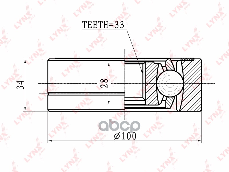 ШРУС внутренний подходит для AUDI A4 1.8-2.8 95-00 / 80 2.0-2.8 92-94/A3 1.8-1.9TD 96/1.4T-3.2 03/, SKODA Fabia 1.6 07/Octavi...