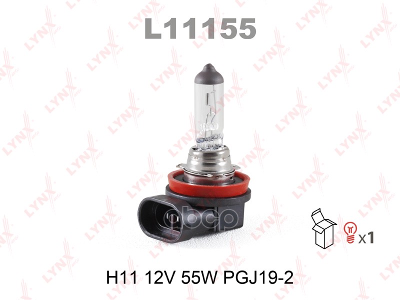 Лампа 12V H11 55W LYNXauto ORIGINAL LINE 1 шт. картон L11155 LYNXauto арт. L11155