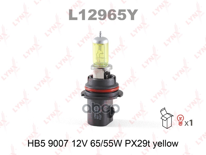 Лампа 12V Hb5 65/55W Px29t Lynxauto L12965y LYNXauto арт. L12965Y