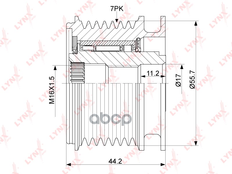 Муфта Свободного Хода Генератора LYNXauto арт. PA1038