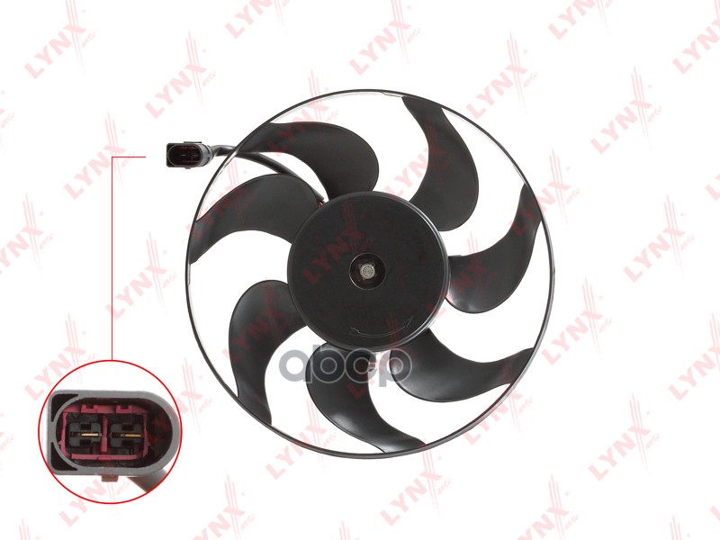 Вентилятор радиатора AUDI A3 1.6D-2.0D 03-12 / TT 1.8-2.0 08-13  SKODA Octavia(1Z) 1.4-2.0D 07> / Su LYNXauto арт. rf-1510