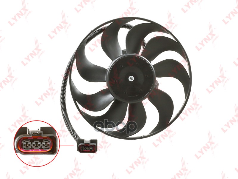 Вентилятор радиатора AUDI A3 96-03  SKODA Fabia I-II 99> / Octavia(1U) 96>  VW Bora 98> / Golf IV 98 LYNXauto арт. rf-1726
