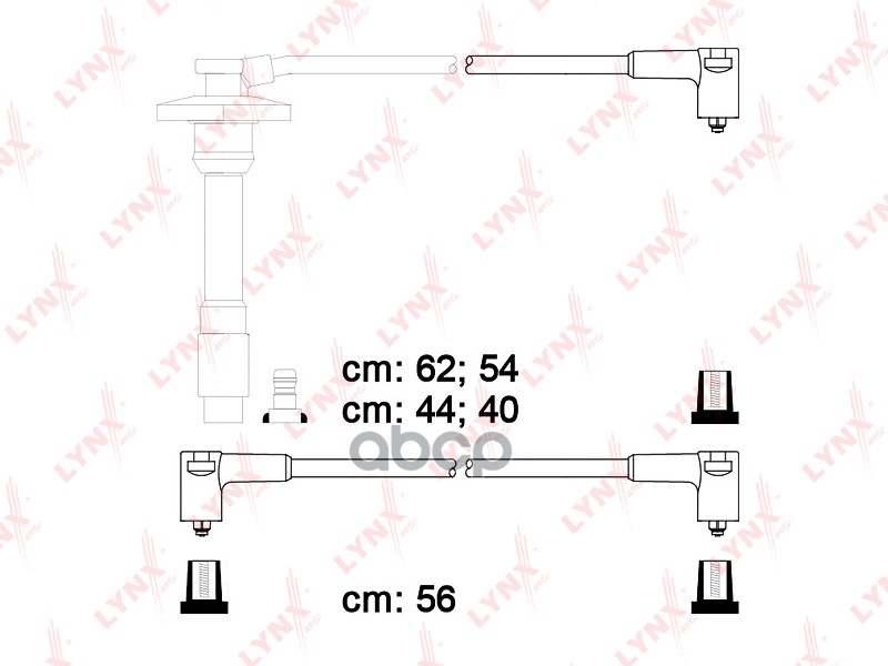Провода высоковольтные TOYOTA Carina E 1.6-1.8 93-97 / Avensis 1.6-1.8 97-00 LYNXauto арт. spc7508